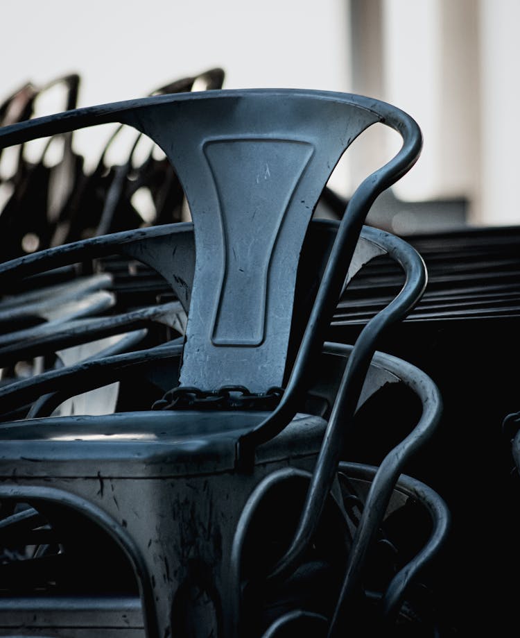 Stacked Plastic Chairs 