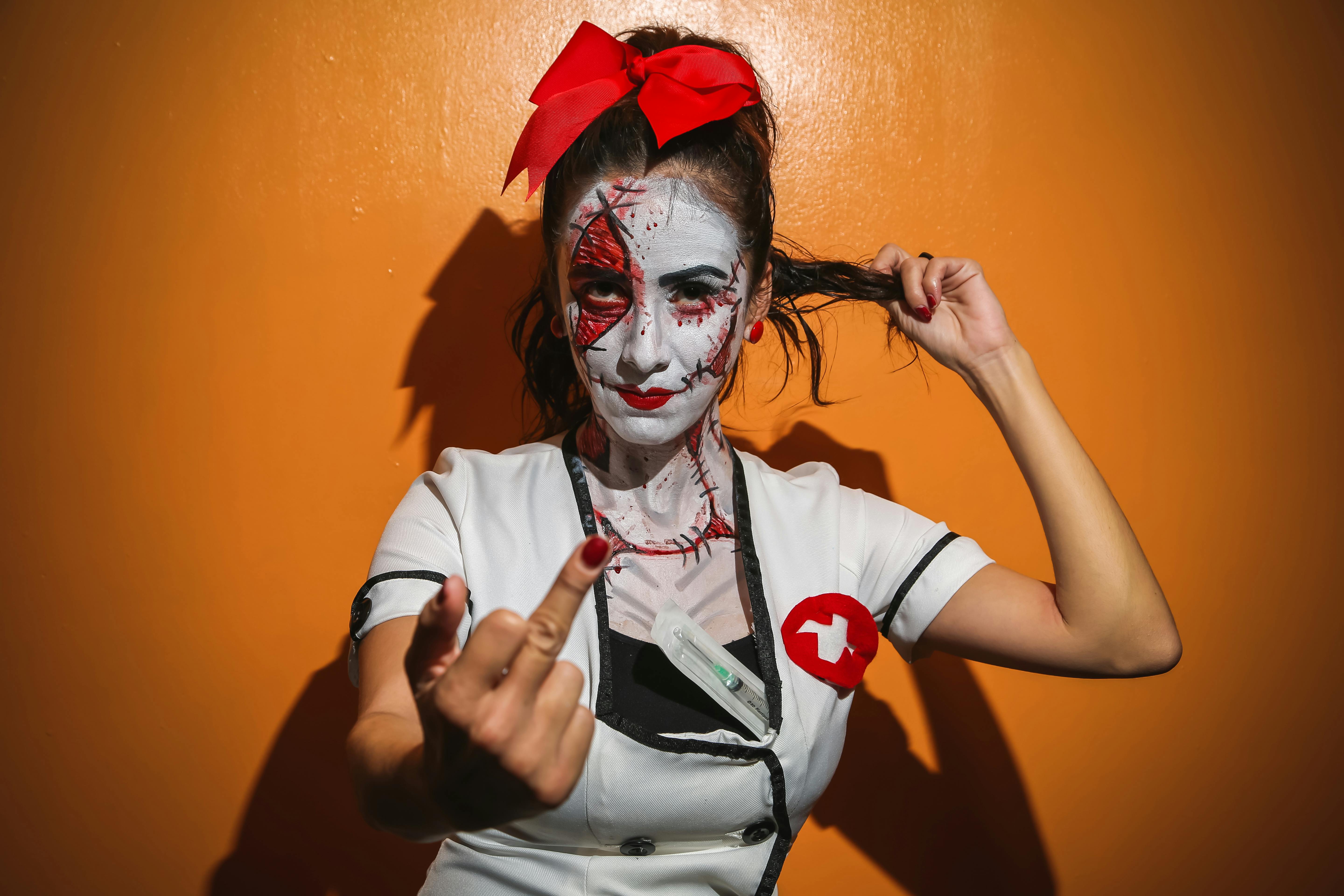 Free Stock Photo Of Angry Black Hair Face Paint