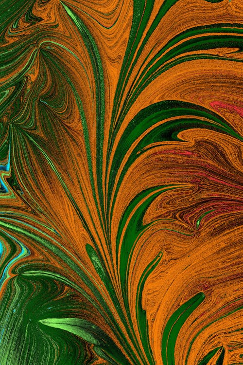 Close-up of a Colorful, Abstract Painting
