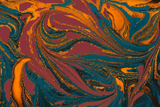 Colorful abstract art featuring swirling patterns in vibrant hues.
