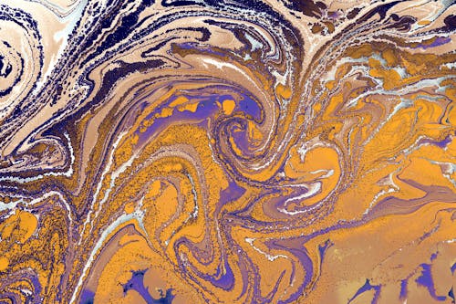 Marbling Floral Painting