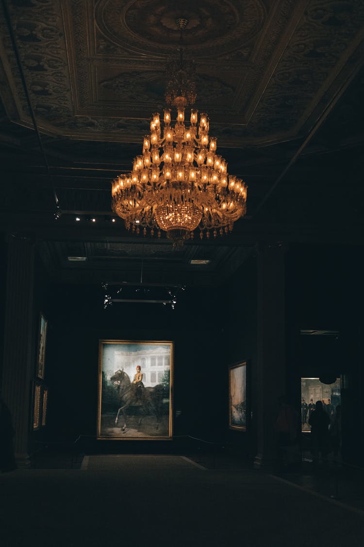 Grand Chandelier Inside A Museum