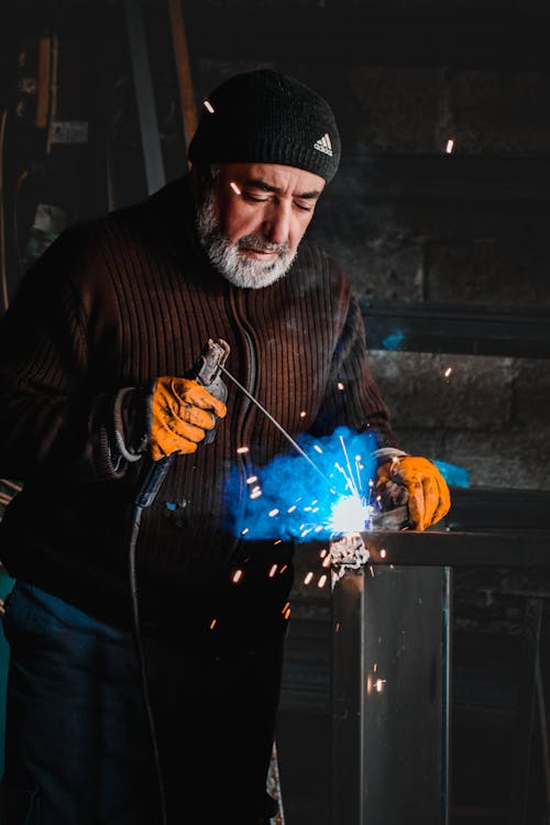 Man with Beard Grinding