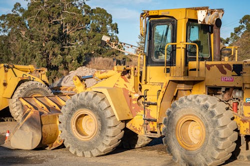  A Yellow Excavator