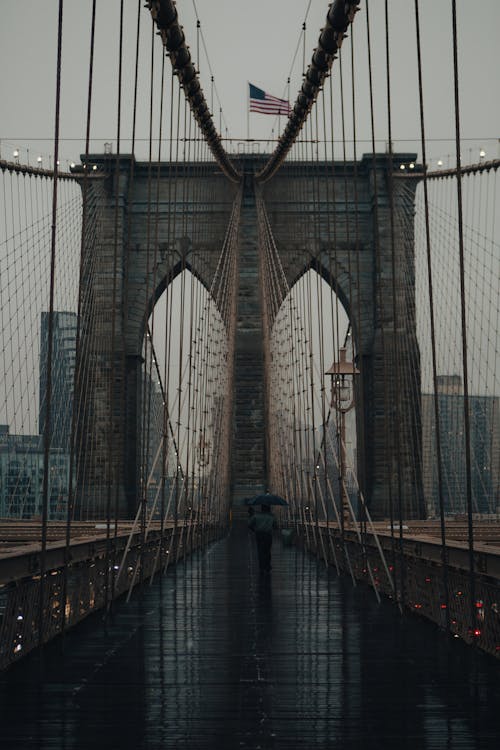 Δωρεάν στοκ φωτογραφιών με brooklyn bridge, βροχή, ΗΠΑ