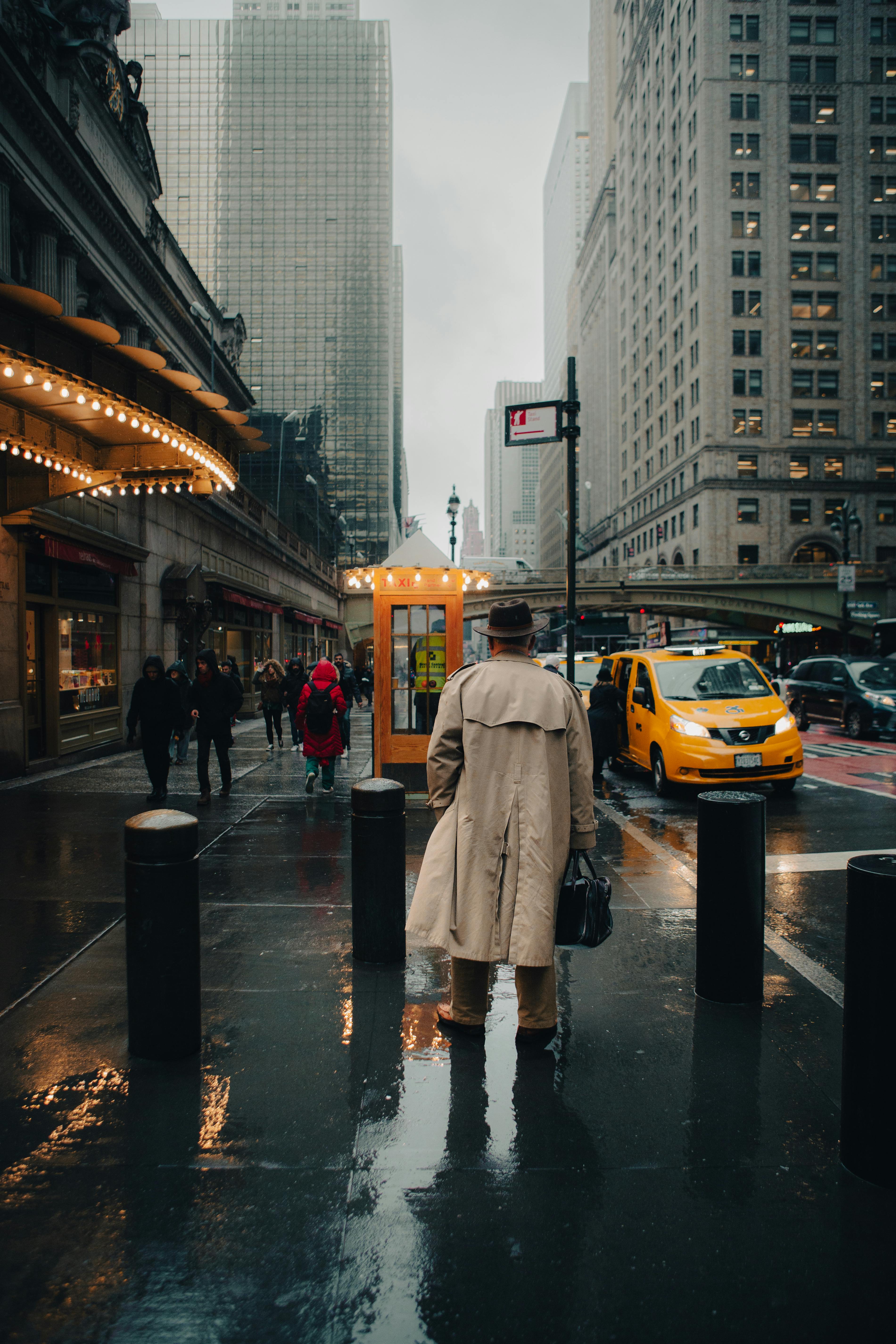 overcast over street in new york