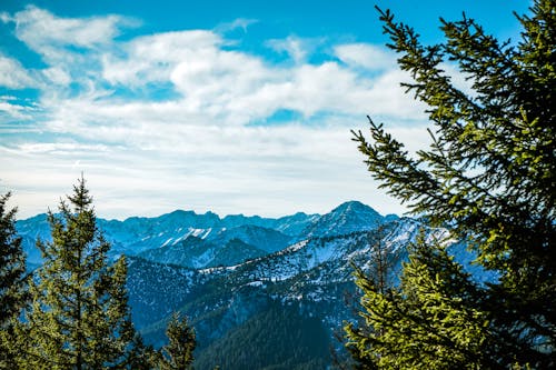 Mountain Valley Covered with Snow 