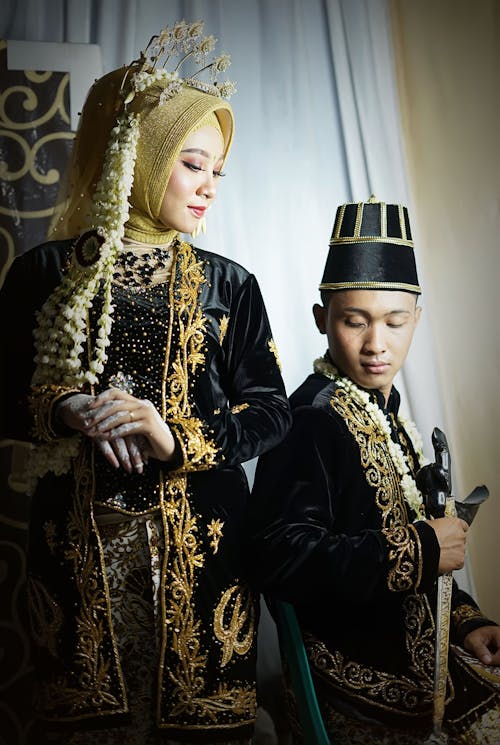 Portrait of Traditional Wedding Couple