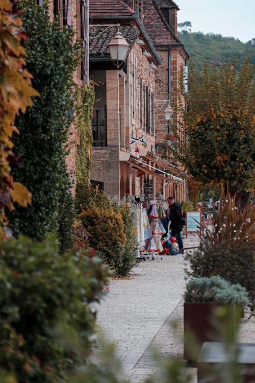 A Sidewalk in a Town