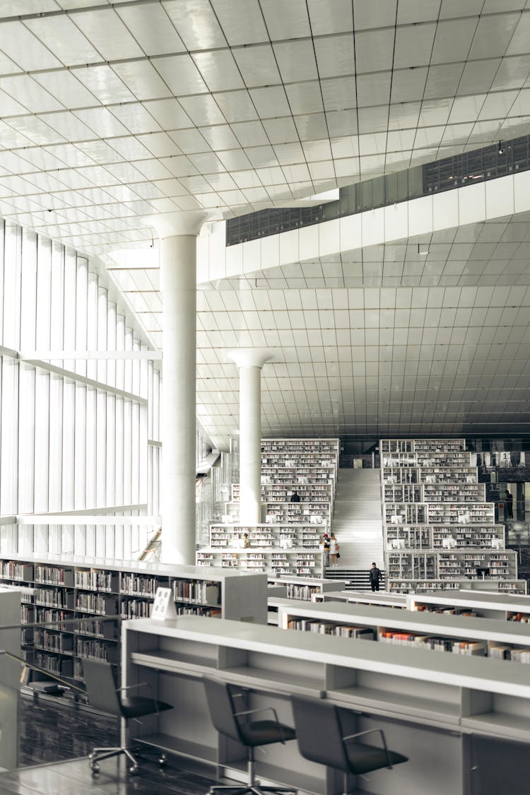 Interior Of Qatar National Library In Doha