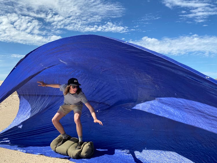 Man Pretending To Surf