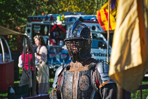 Photo of a Person Wearing a Knight Armor