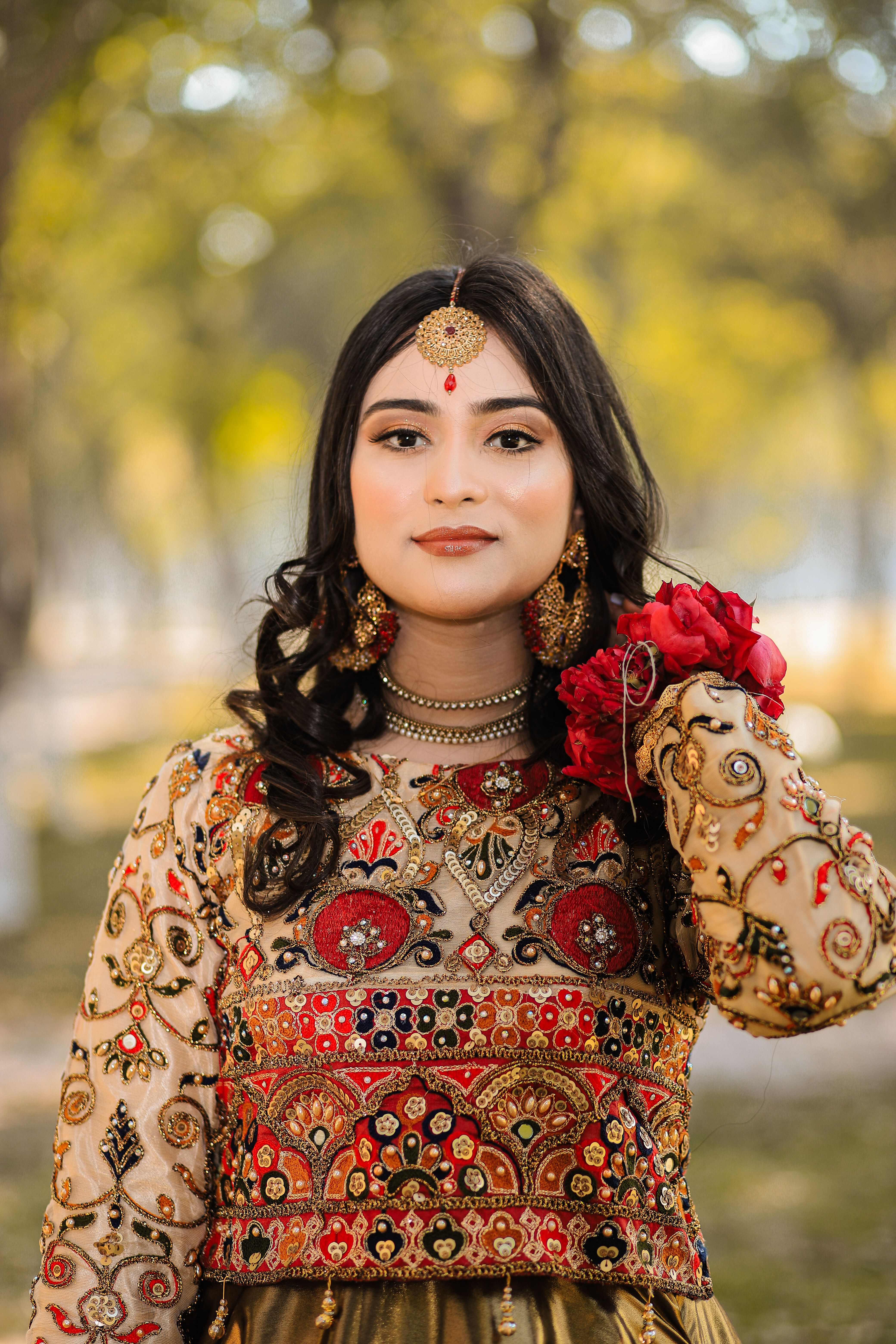 Woman Wearing Traditional Dress in a Park Free Stock Photo Woman Wearing Traditional Dress in a Park Free Stock Photo