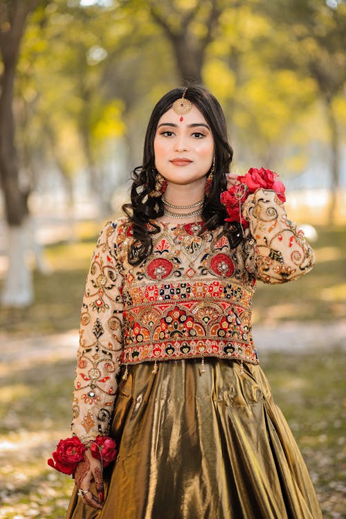 Portrait of Woman in Traditional Clothing