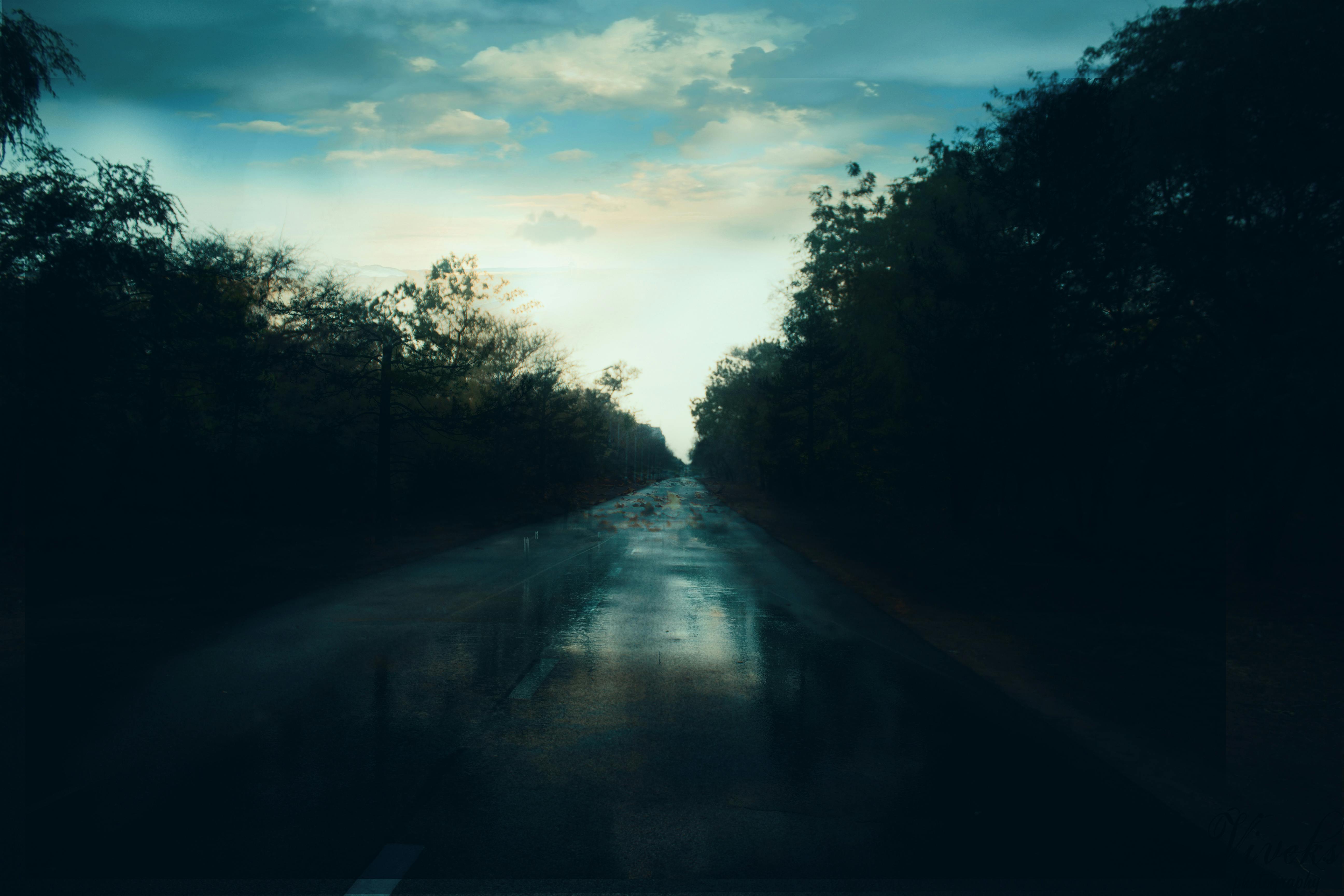 Free stock photo of after the rain, reflection, road