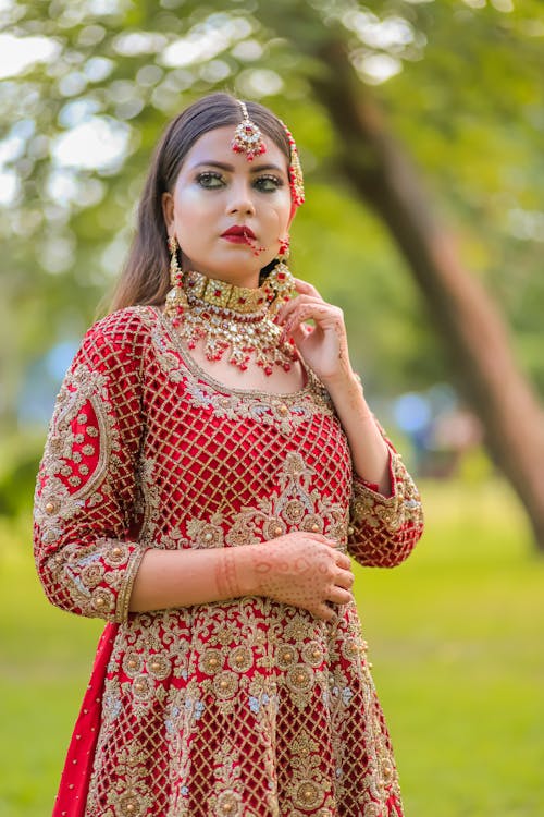 Portrait of Woman in Traditional Clothing