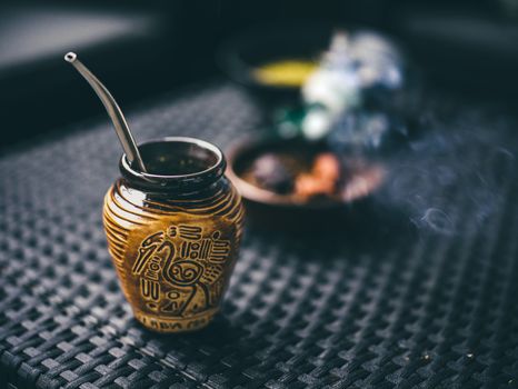 Ceramic Yerba Mate Jar on Table