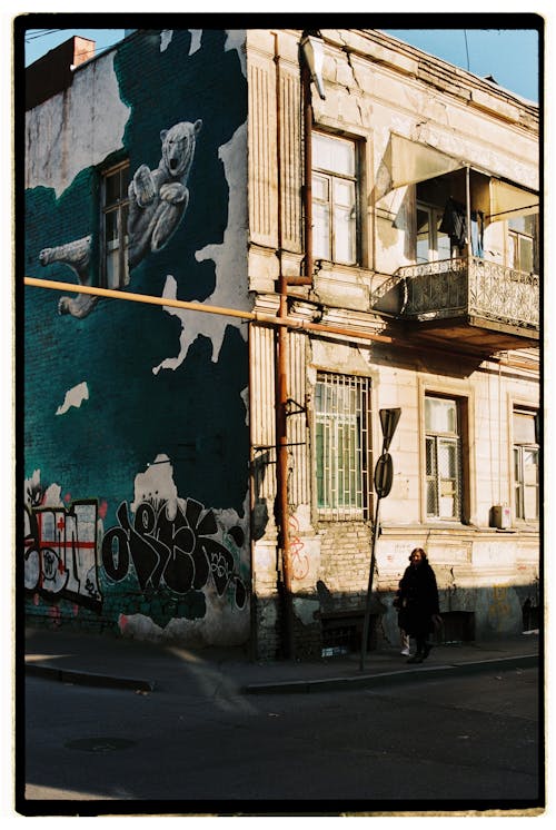 Základová fotografie zdarma na téma budova, nástěnná malba, polaroid