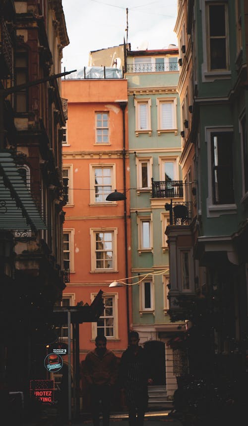 Colorful Residential Buildings in City 