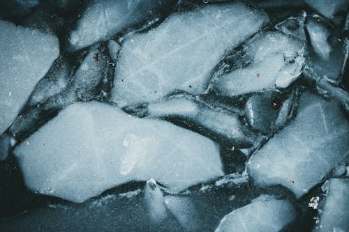 Close-up of Frozen Water Surface 