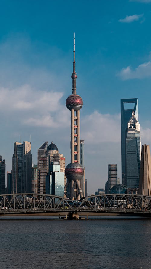 High Rise Buildings in the City under the Blue Sky