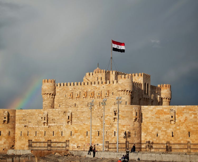 People Near Citadel Of Qaitbay