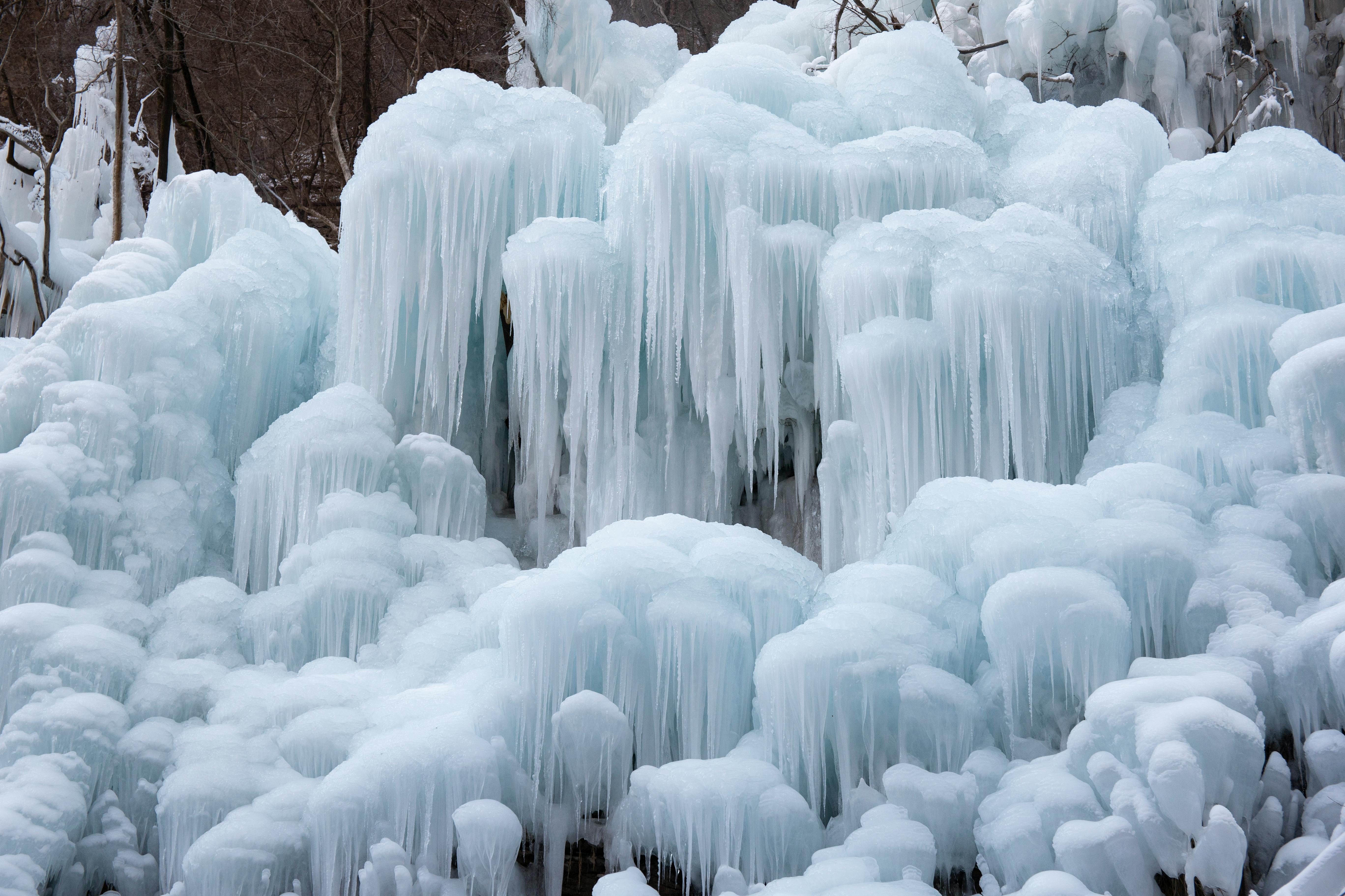 Close-up of Snow and Icicles · Free Stock Photo