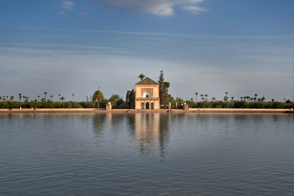 Minarete de la Koutoubia y jardines de Marrakech