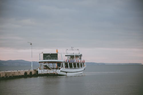 Ferry Moored on Pier
