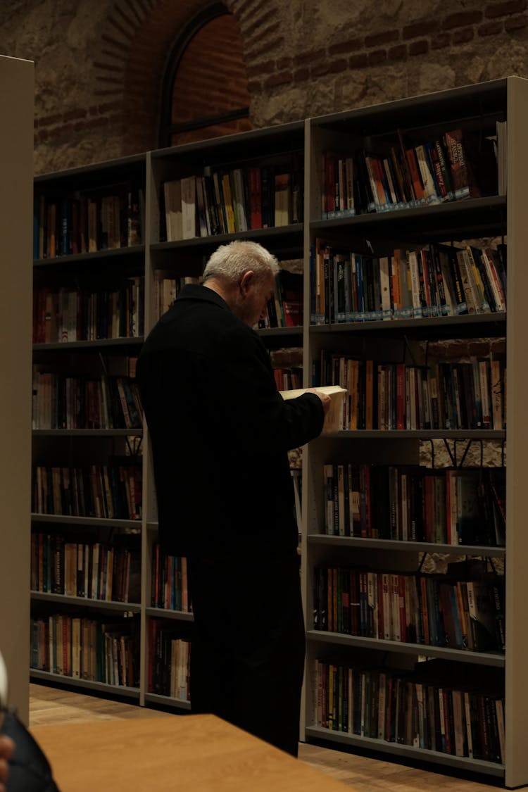 Man In Old Library