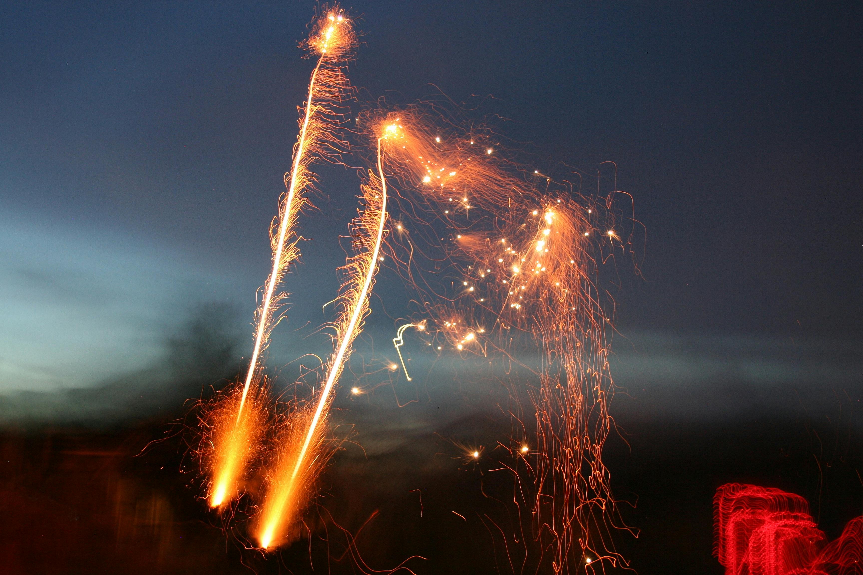 Free stock photo of 4th of July fire works, Merlin and the dragons, slow shutter speed
