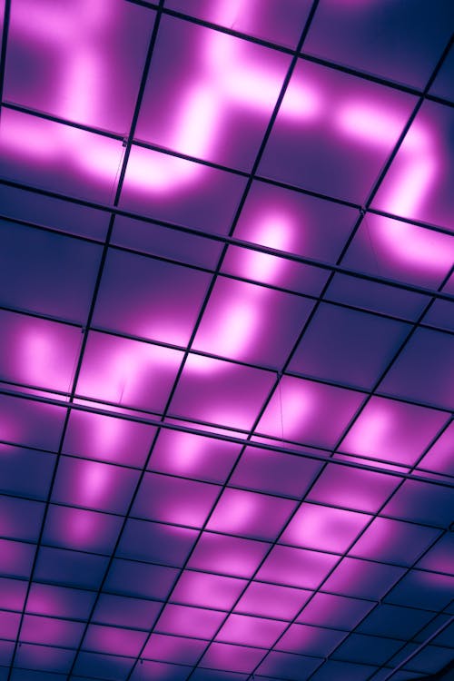 Close up of Pink Light on Ceiling