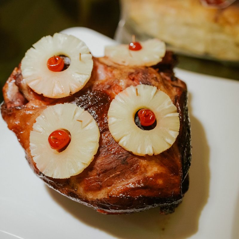 Holiday Maple Bourbon Marinated Baked Ham