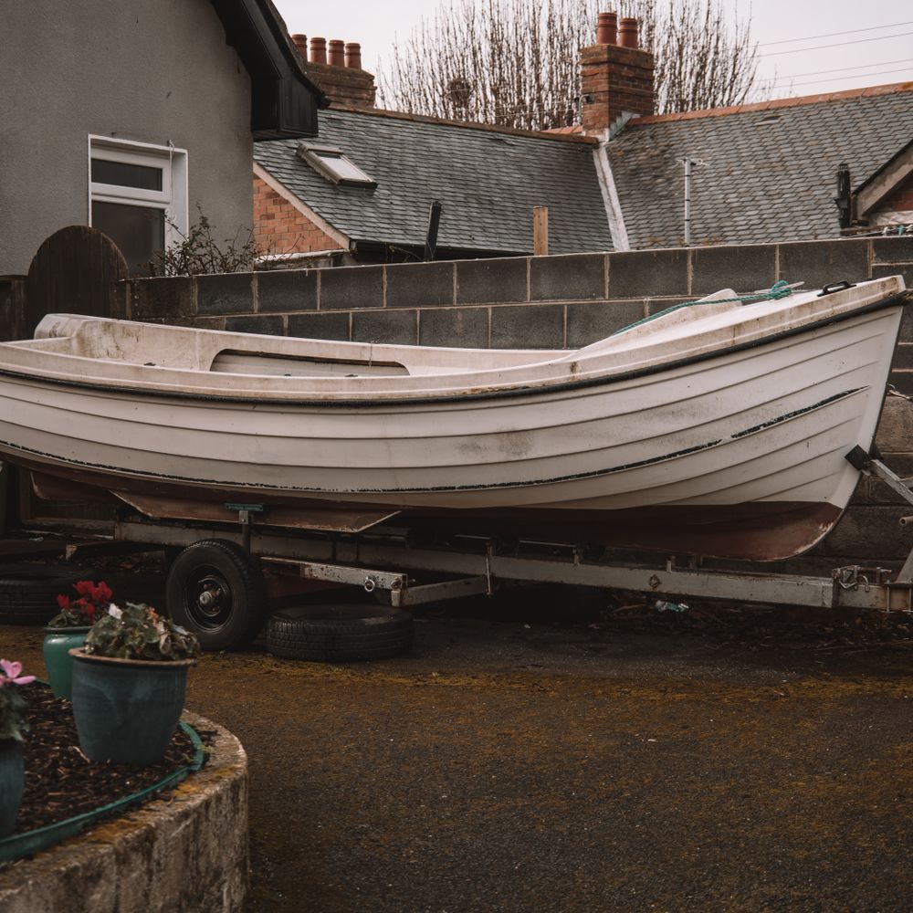 Tintern — belongings being loaded for transport to storage