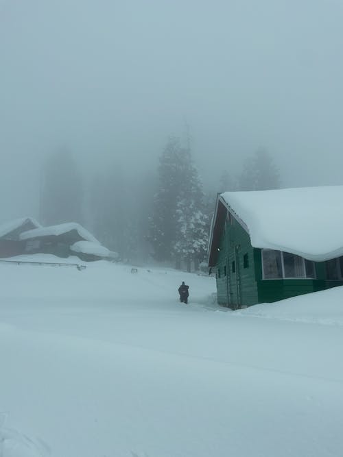 Clouds over Village in Winter