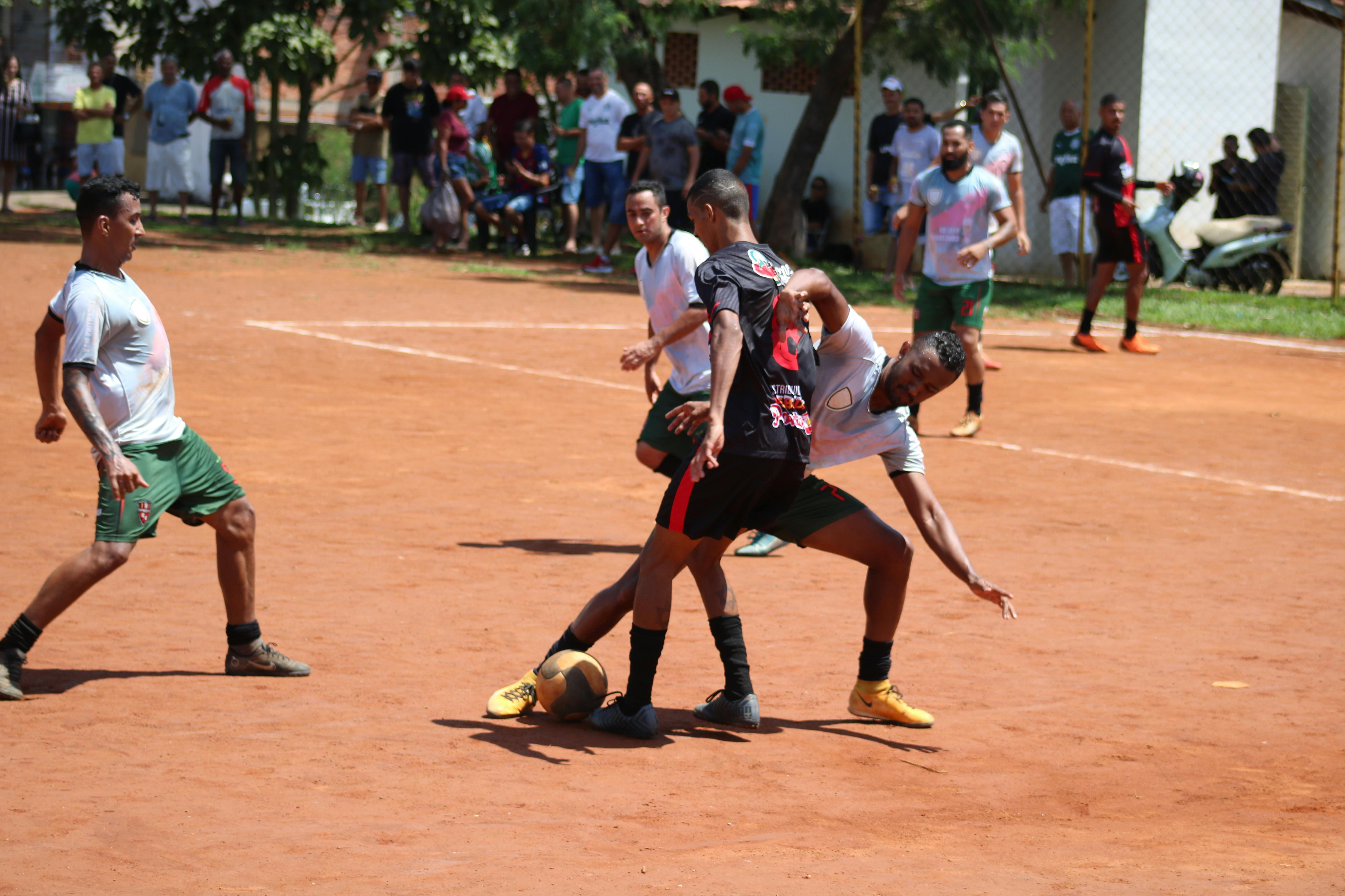 men playing football