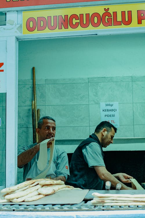 Man Working At Food Bar Free Stock Photo