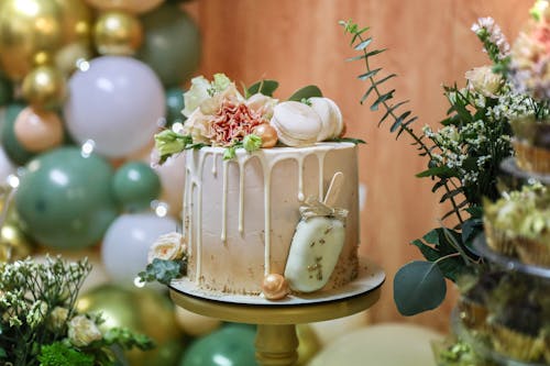 Free Cake on a Birthday Party  Stock Photo