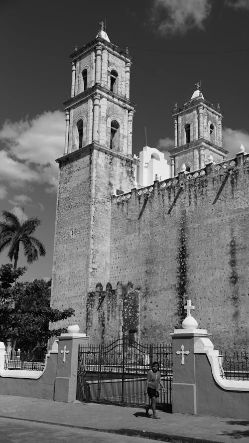Immagine gratuita di bianco e nero, cancello, cattedrale