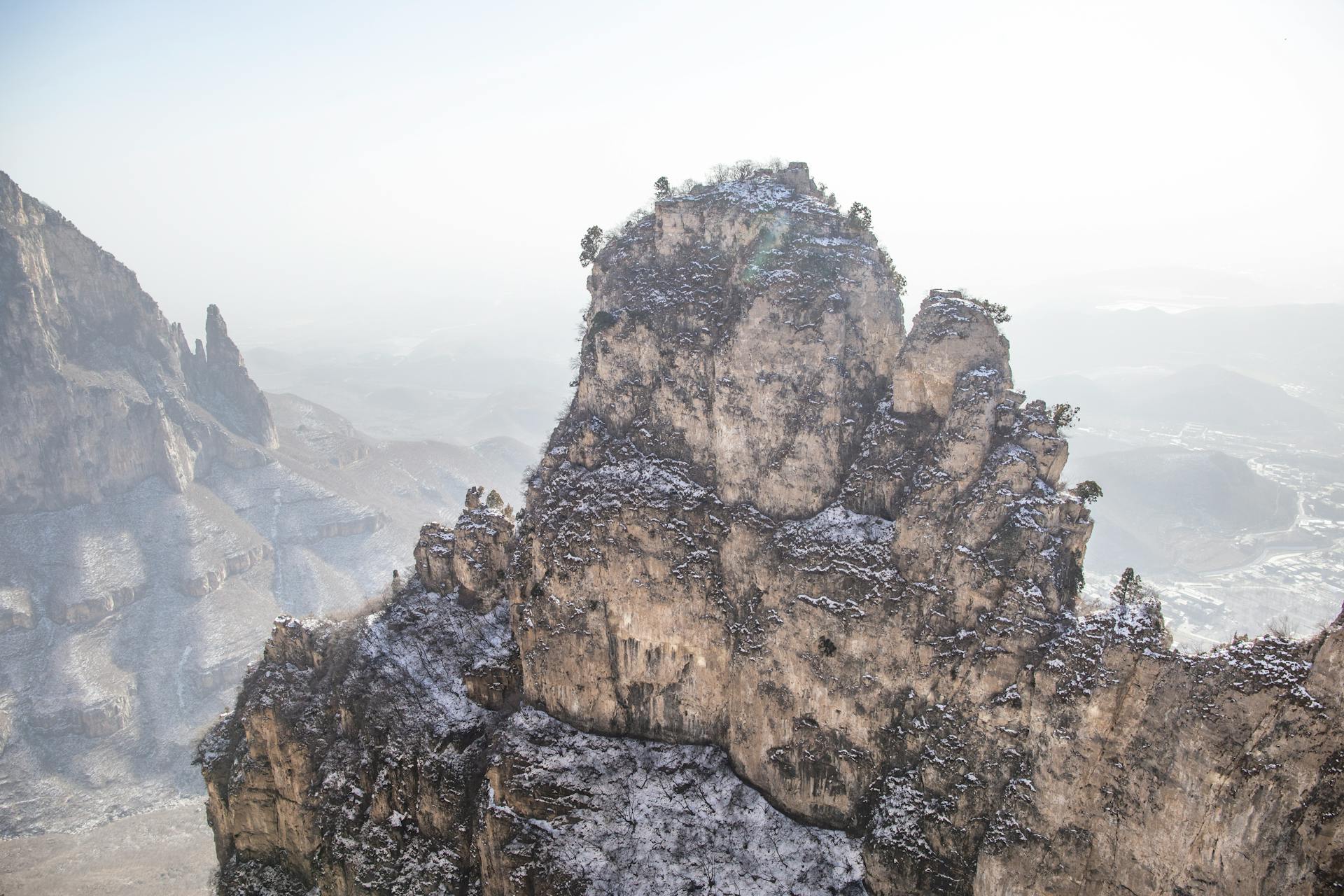 Top of Rocky Eroded Mountain