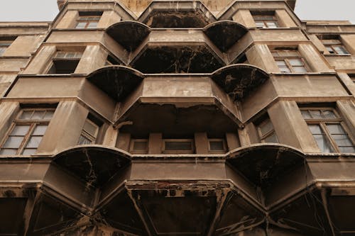 Low Angle Shot of Abandoned Building