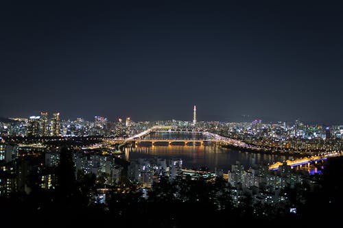city view, seoul, seoul night의 무료 스톡 사진
