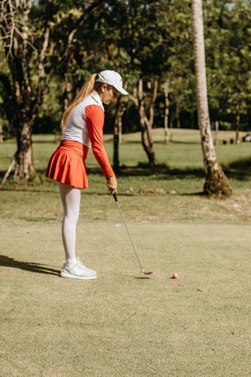 A Woman Playing Golf 