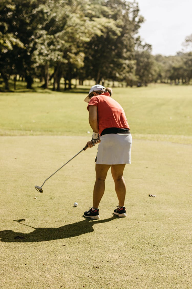 A Woman Playing Golf 