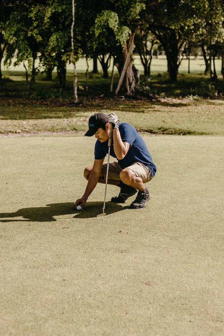 A Man Playing Golf 