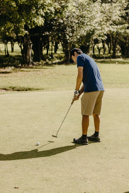 A Man Playing Golf 