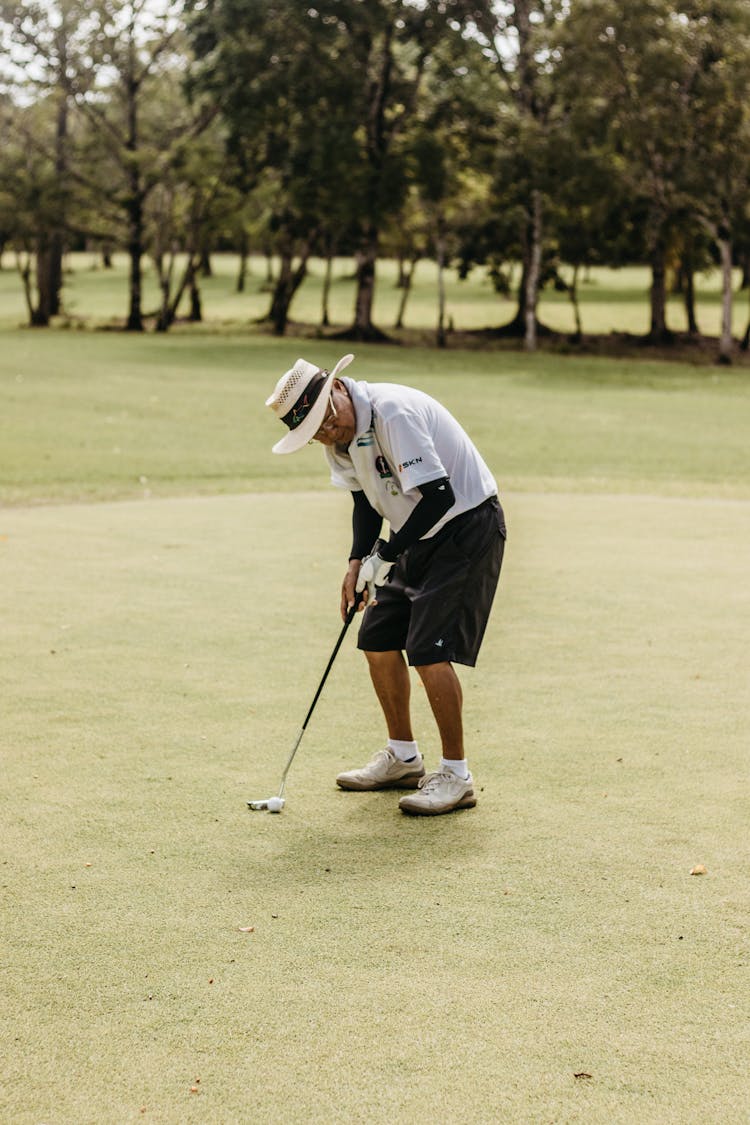 A Man Playing Golf 