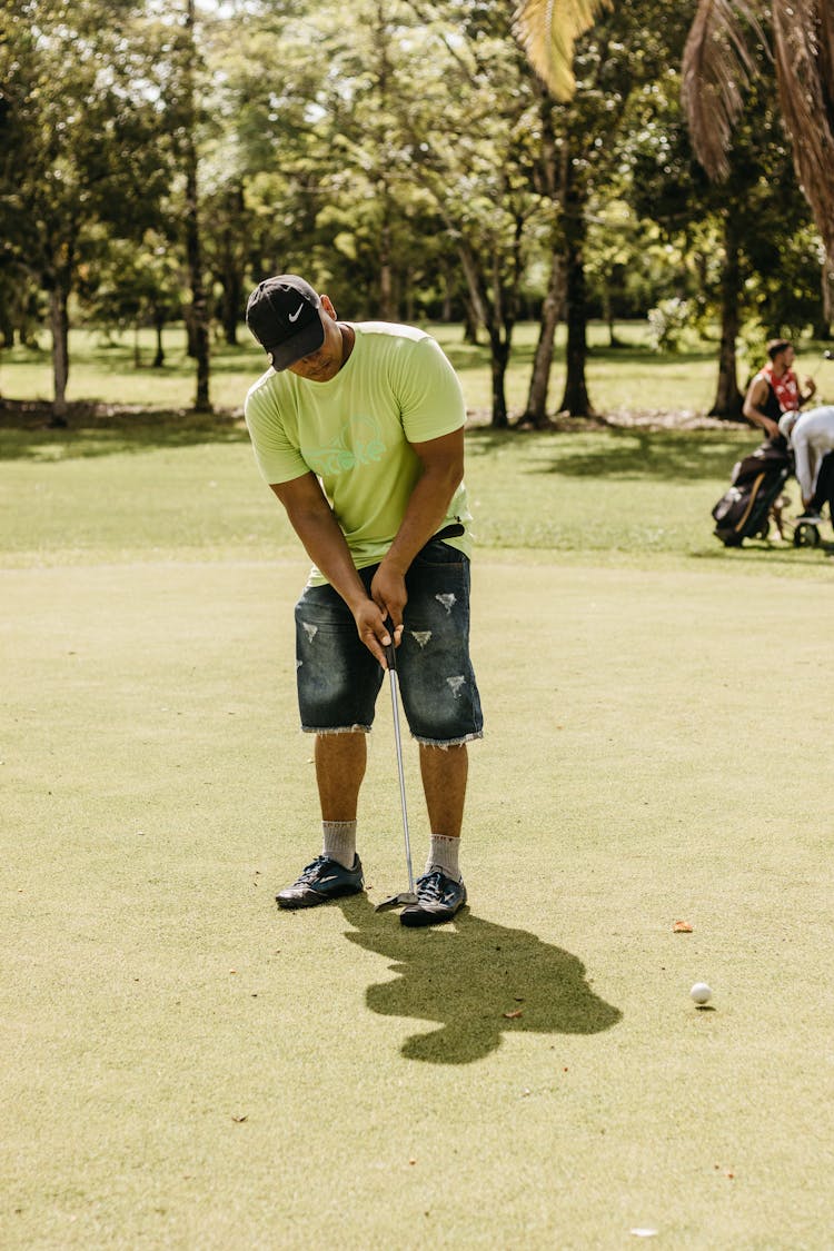 A Man Playing Golf 