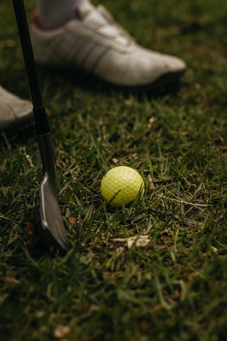 A Golf Ball On The Grass 