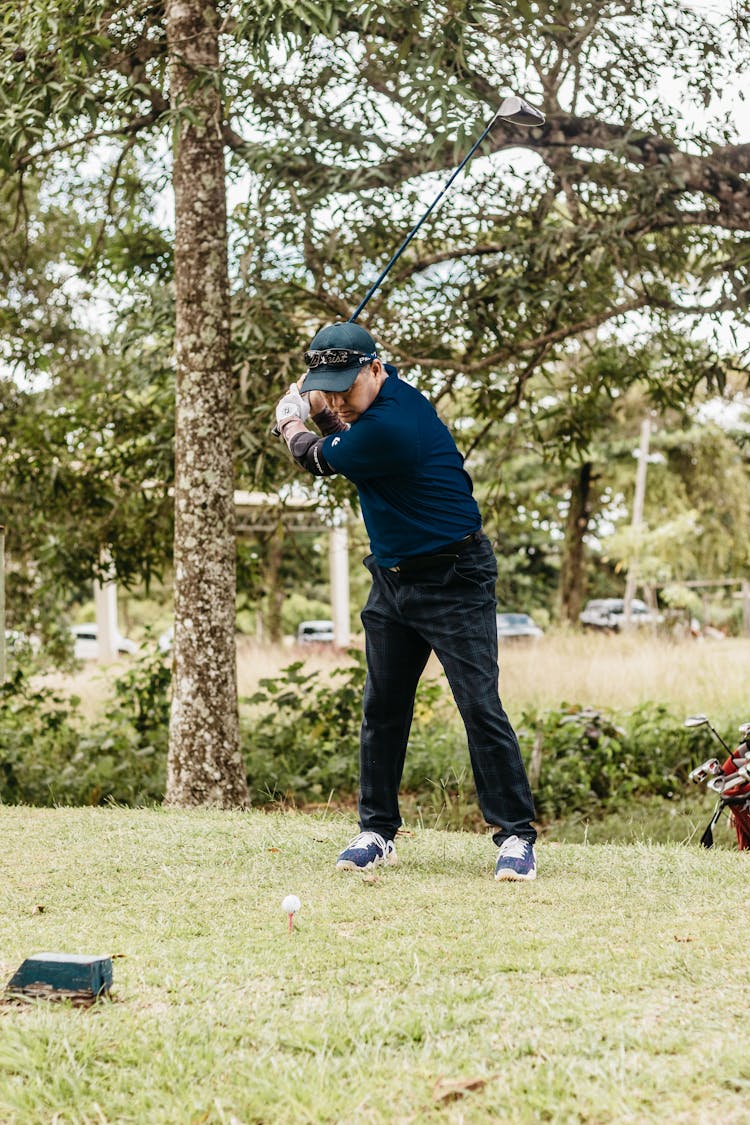 A Man Playing Golf 